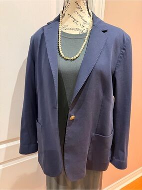 Vilagallo Classic Navy Single-Button Women's Blazer RRP over $300